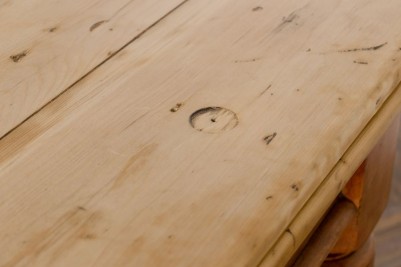 close up of pine tabletop